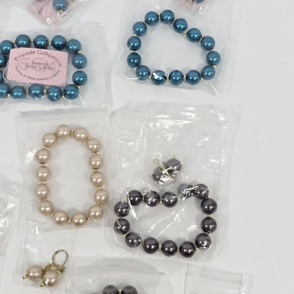 Garold C. Miller Friends Collection Bead Bracelet & Earring Lot of 7 Sets New